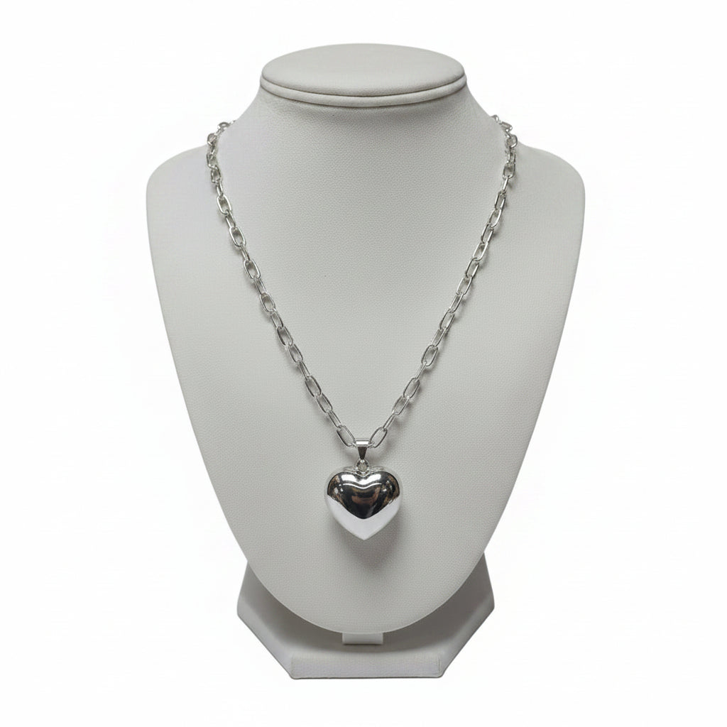 Single Bubble Heart Necklace