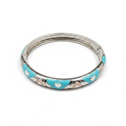 Safari Chic Enamel Hinged Bangle