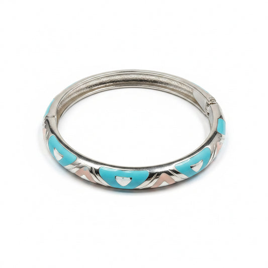 Safari Chic Enamel Hinged Bangle