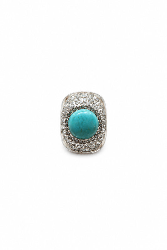 Hammered Silver Dome Ring