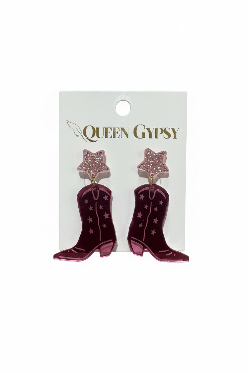Mirrored Boot Earrings