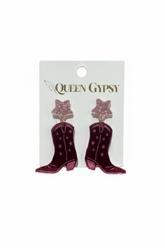 Mirrored Boot Earrings