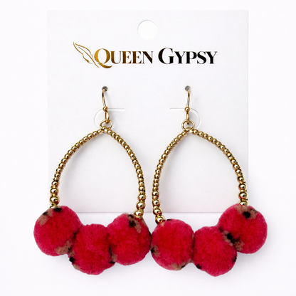 Summer Pom Teardrop Earring Assorted