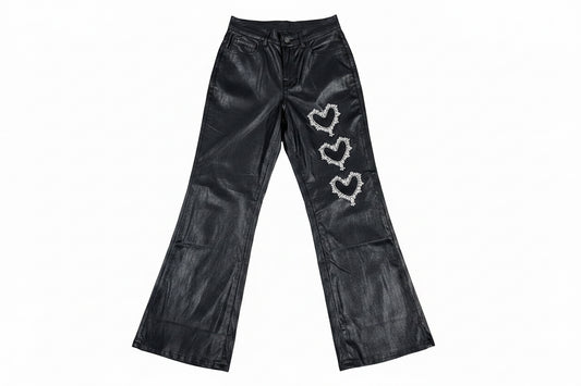 Black Heart Jeweled Jean