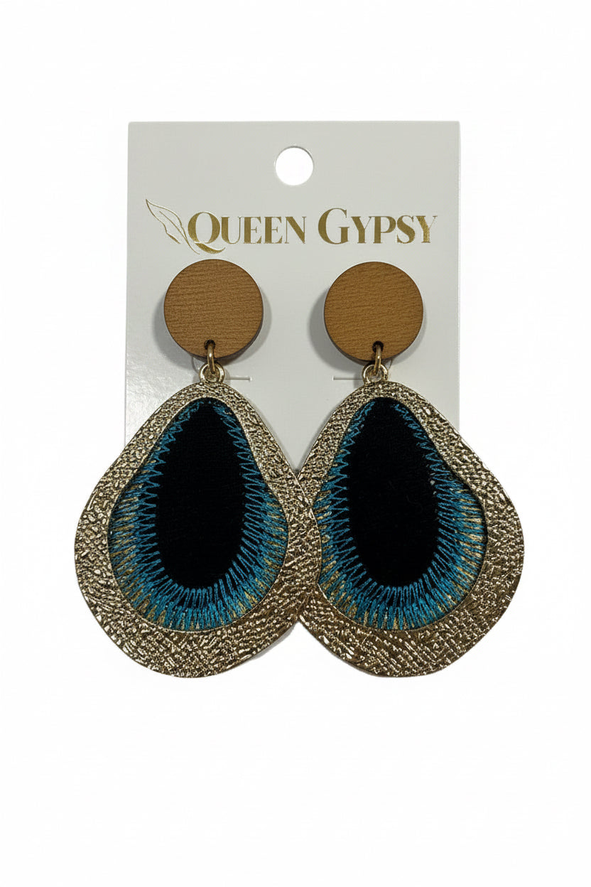 Celestial Peacock Drop Earrings