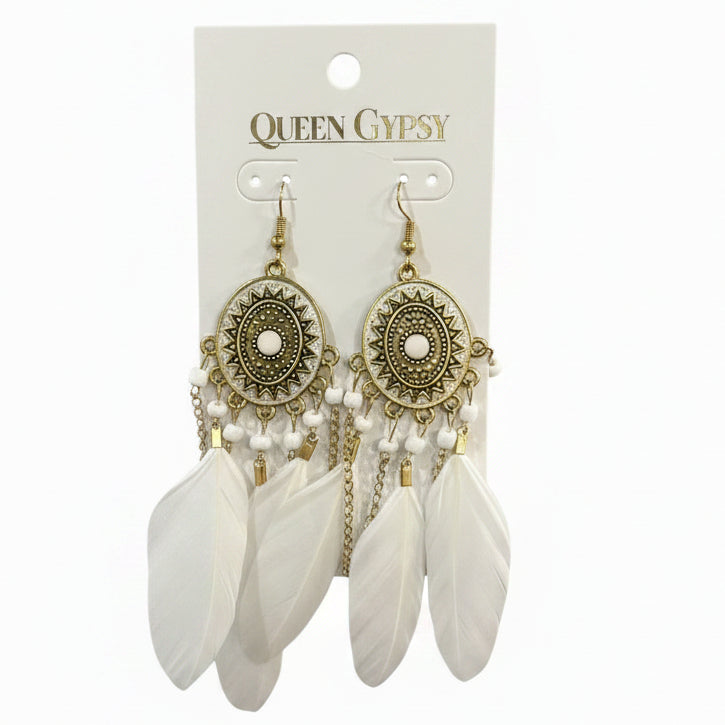 Dreamcatcher Feather Earring