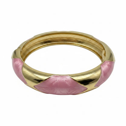 Cotton Candy Enamel Hinged Bangle