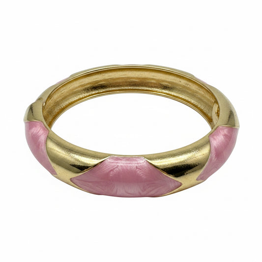 Cotton Candy Enamel Hinged Bangle