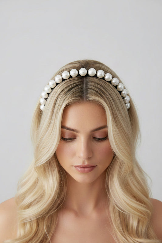 Black and Pearl Headband