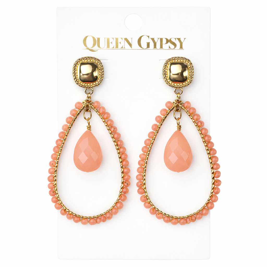 Teardrop Halo Earrings Assorted