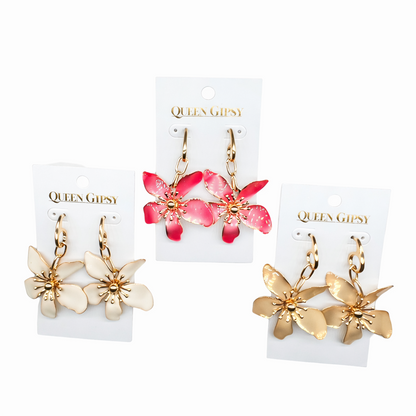 Lilly enamel dangle earrings