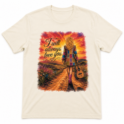 Going Home T-shirt on Natural with Crystals