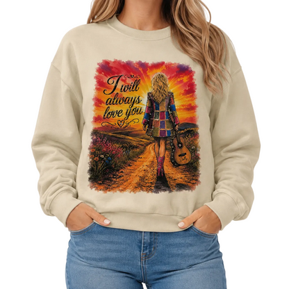 Going Home Sweatshirt on Tan with Crystals