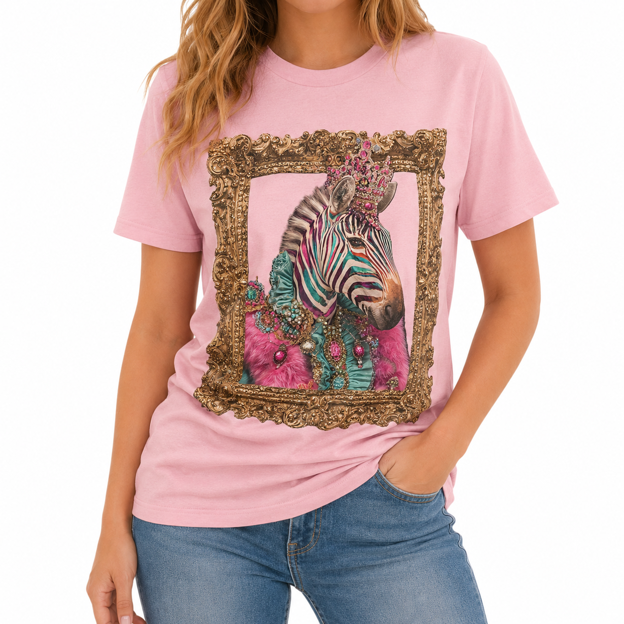 Crowned in Color T-Shirt on Pink