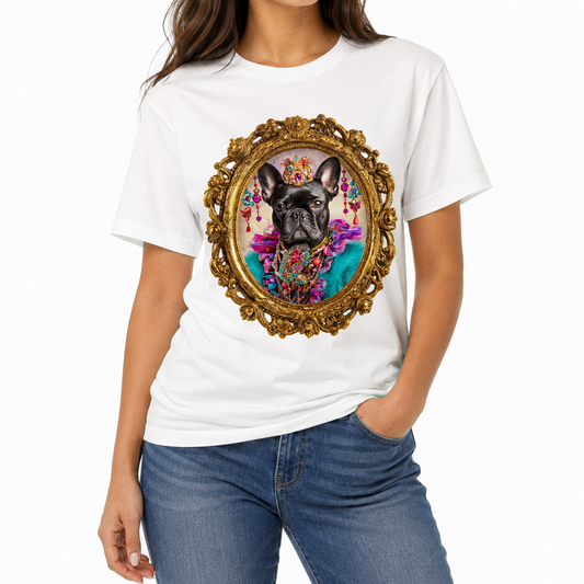 Frenchie Royale T-Shirt on White