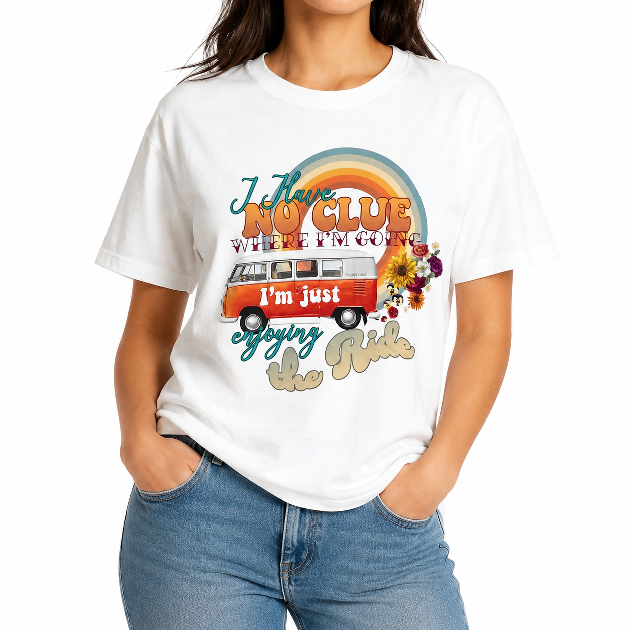 Enjoying the Ride T-shirt on White