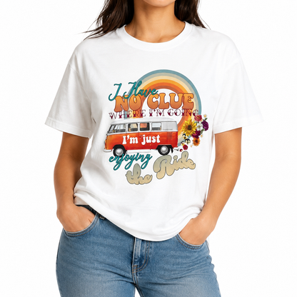 Enjoying the Ride T-shirt on White