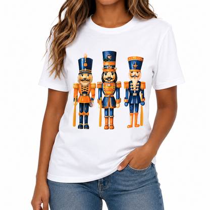 Nutcracker Astros T-Shirt on White with Crystals 