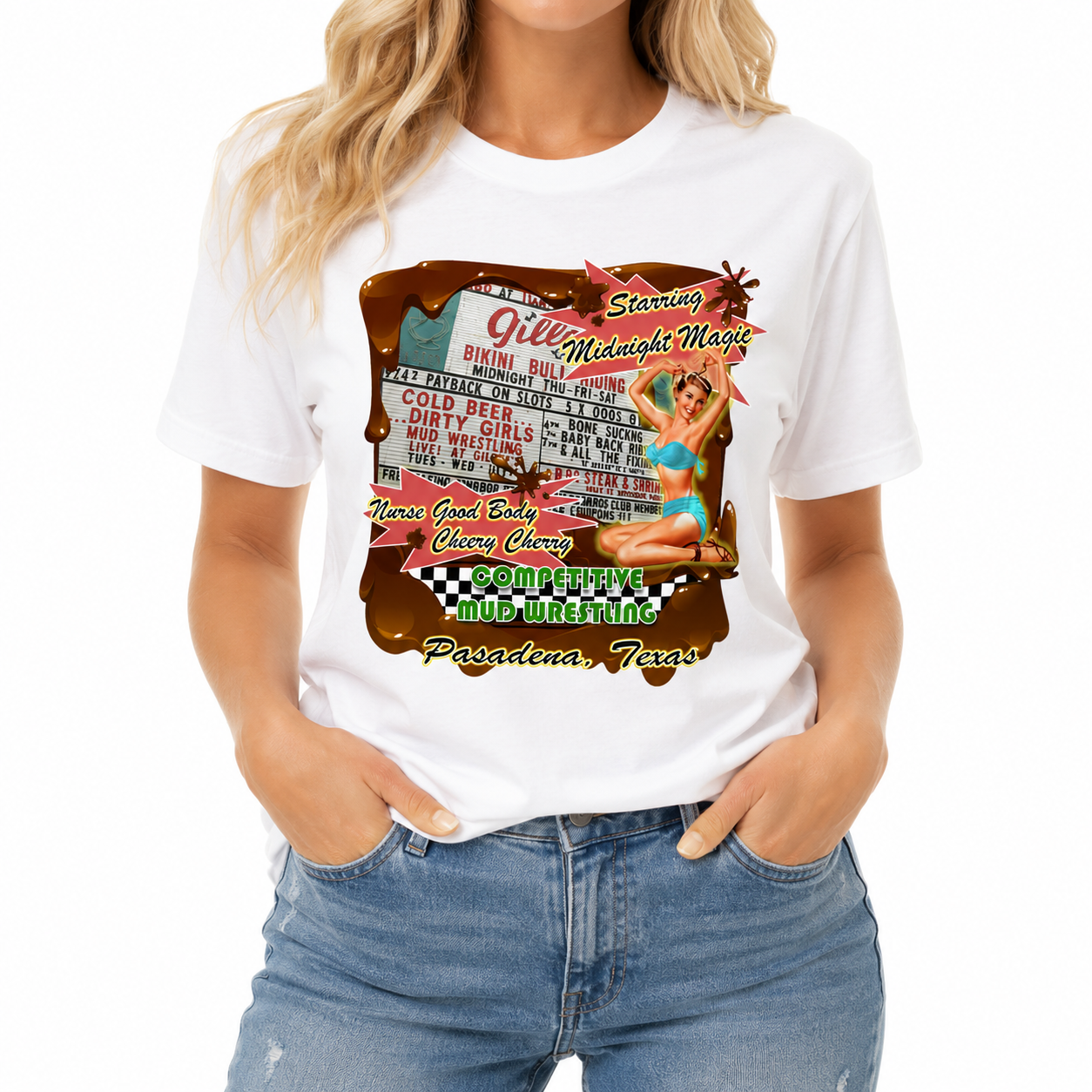 Mud Wrestle T-Shirt on White