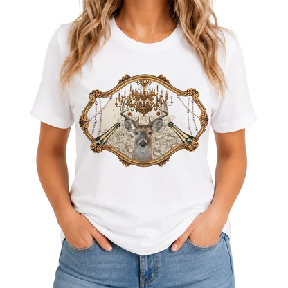 I like Big Bucks T-Shirt on White with Crystals