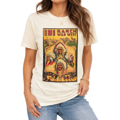 101 Indian T-Shirt on Natural with Crystals