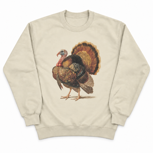 Fancy Turkey Sweatshirt on Tan