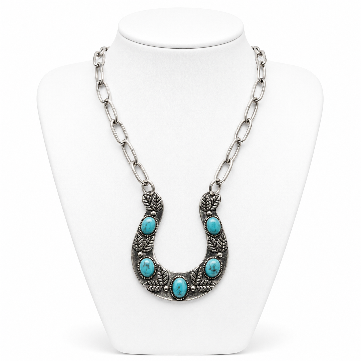 Turquoise Horseshoe Necklace