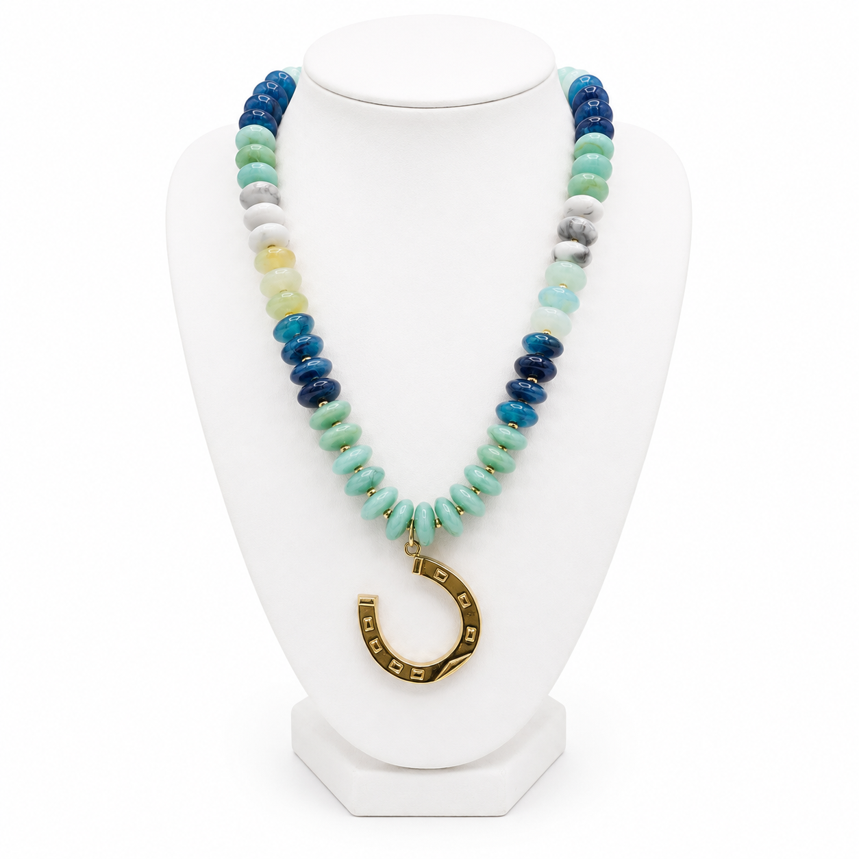 Lucky Horseshoe Beaded Necklace
