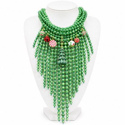 Candyland Christmas Fringe Necklace