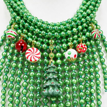 Candyland Christmas Fringe Necklace