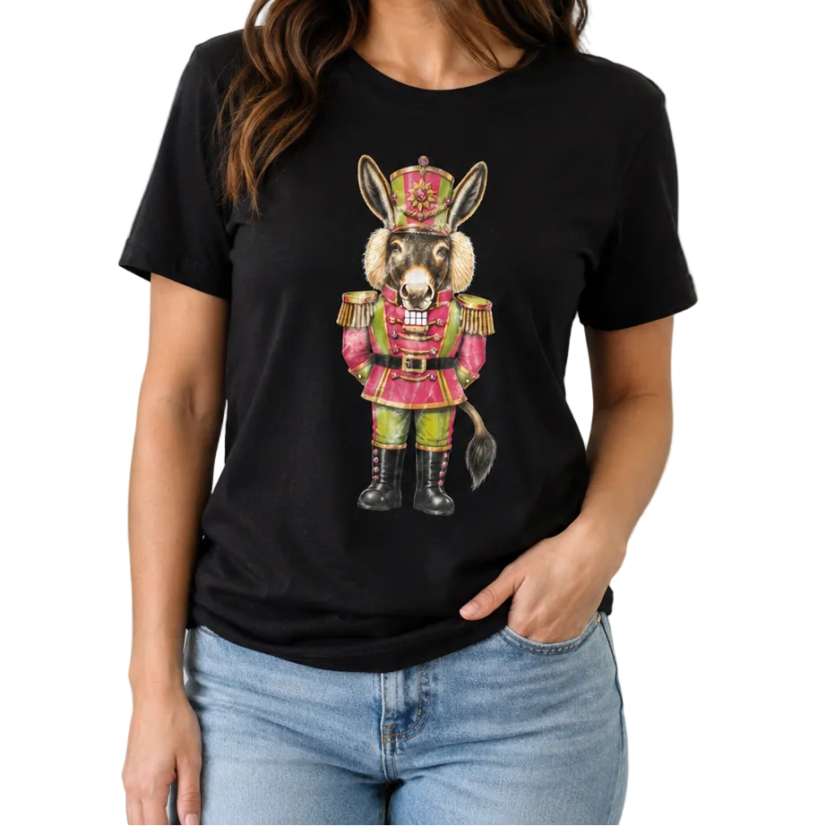 Nutcracker Jack T-Shirt on Black with Crystals
