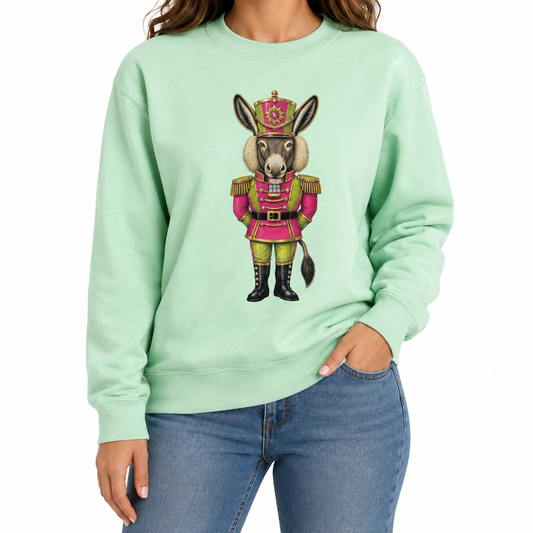 Nutcracker Jack Sweatshirt on Mint with Crystals