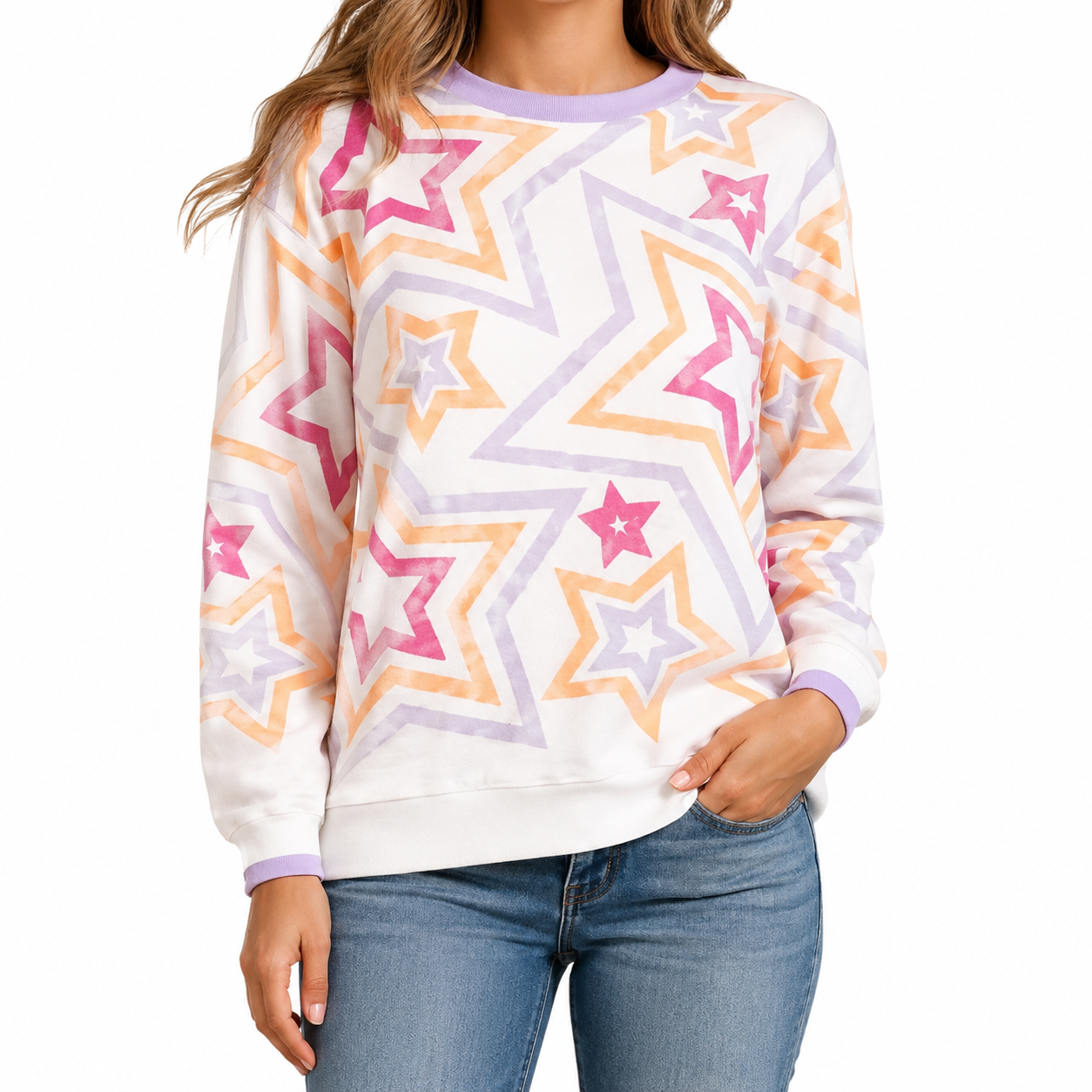 Pastel Star Power Sweater