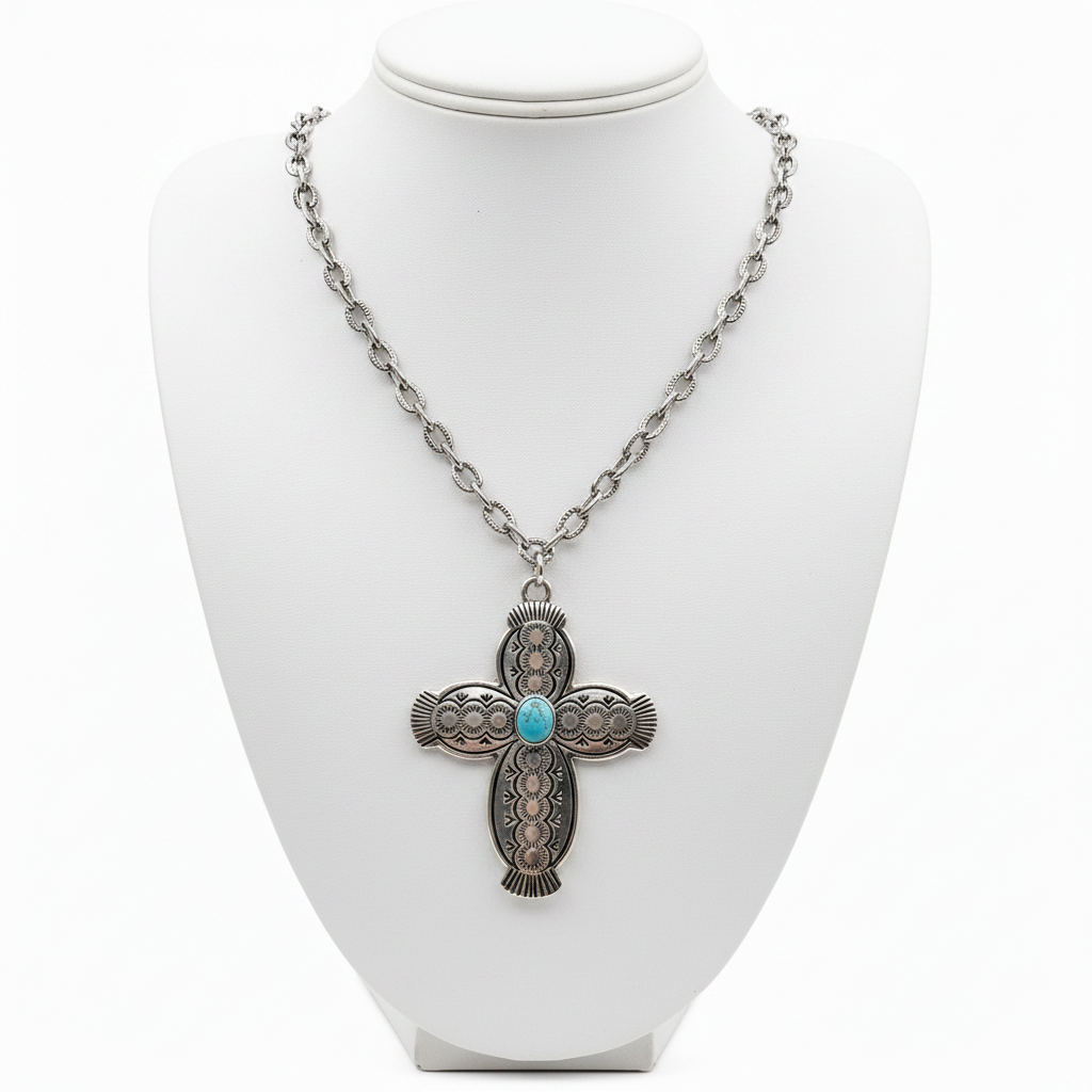 QG-Western Cross w/Turquoise