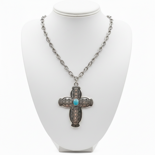 QG-Western Cross w/Turquoise
