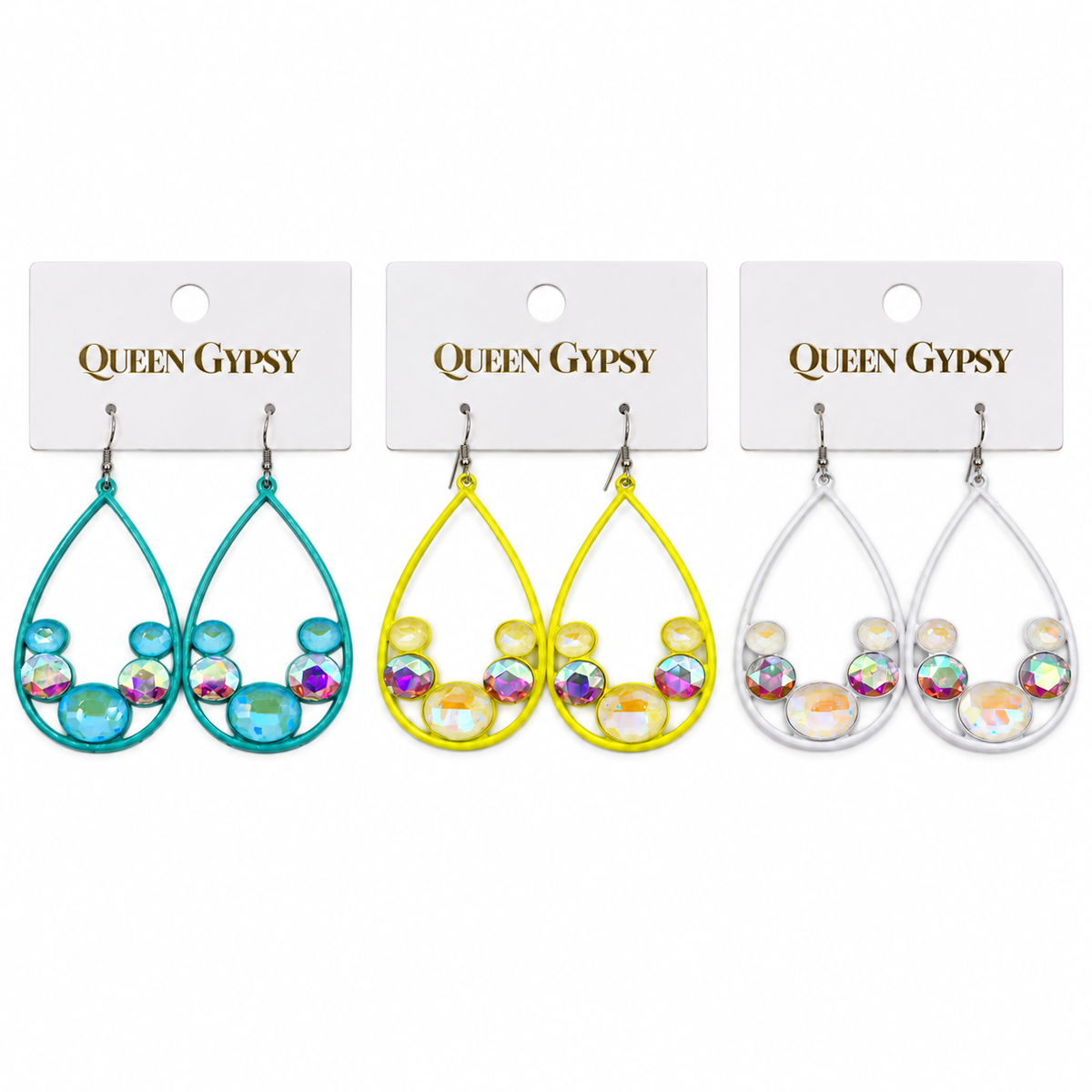 Bright Side Crystal Teardrop Earrings