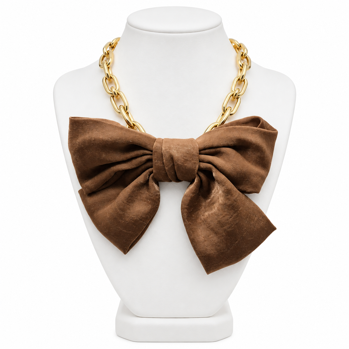 Iced Silk Luxe Bow Necklace