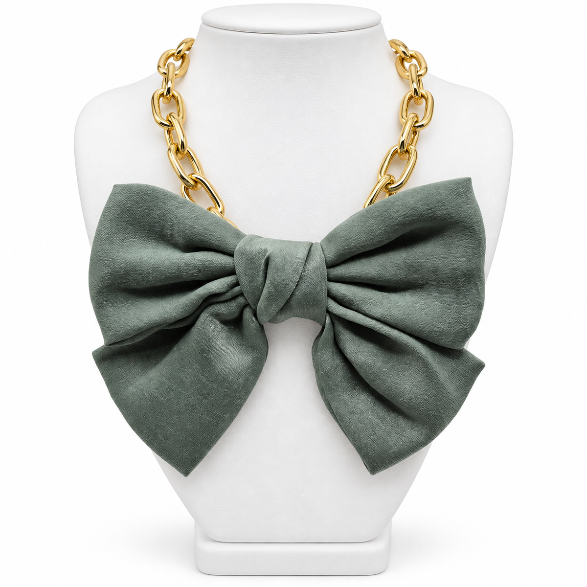 Iced Silk Luxe Bow Necklace