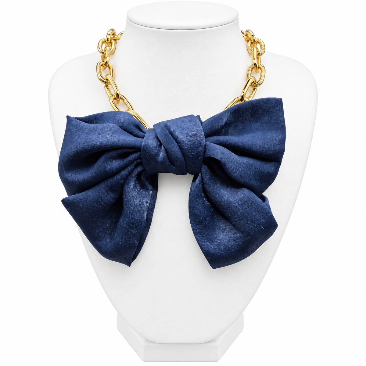 Iced Silk Luxe Bow Necklace