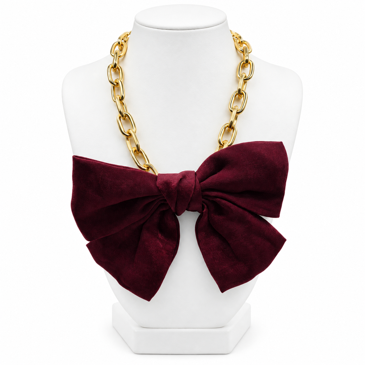 Iced Silk Luxe Bow Necklace