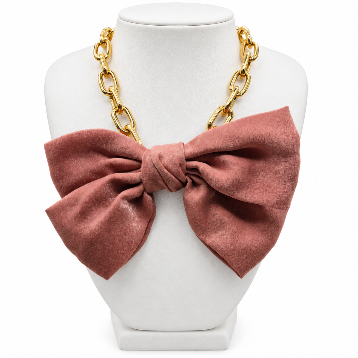 Iced Silk Luxe Bow Necklace
