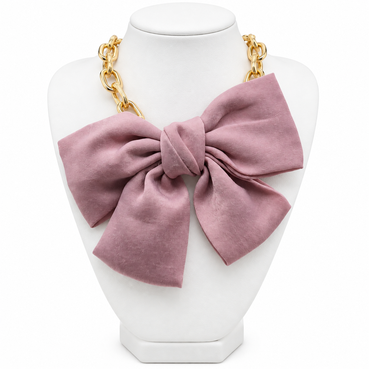 Iced Silk Luxe Bow Necklace