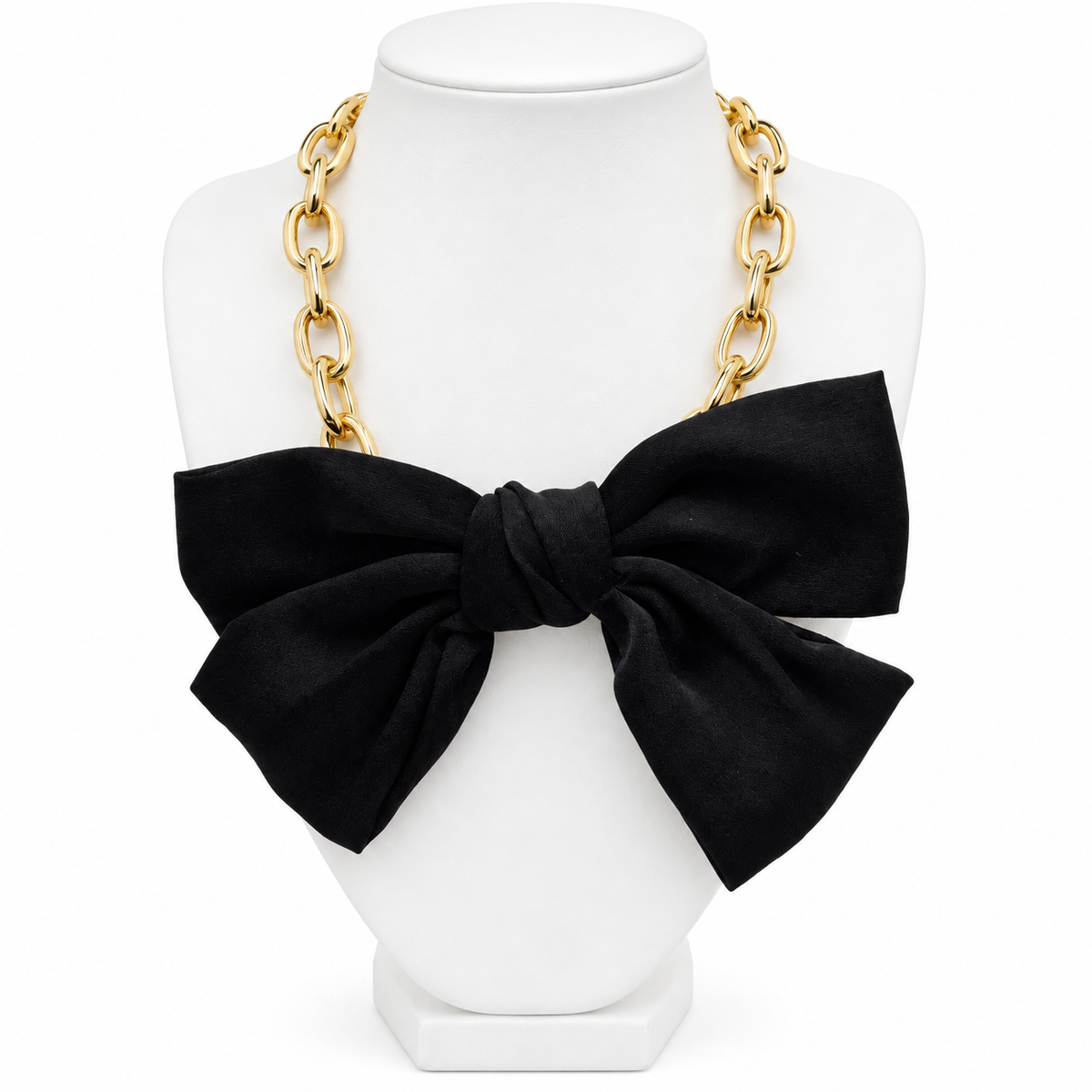 Iced Silk Luxe Bow Necklace