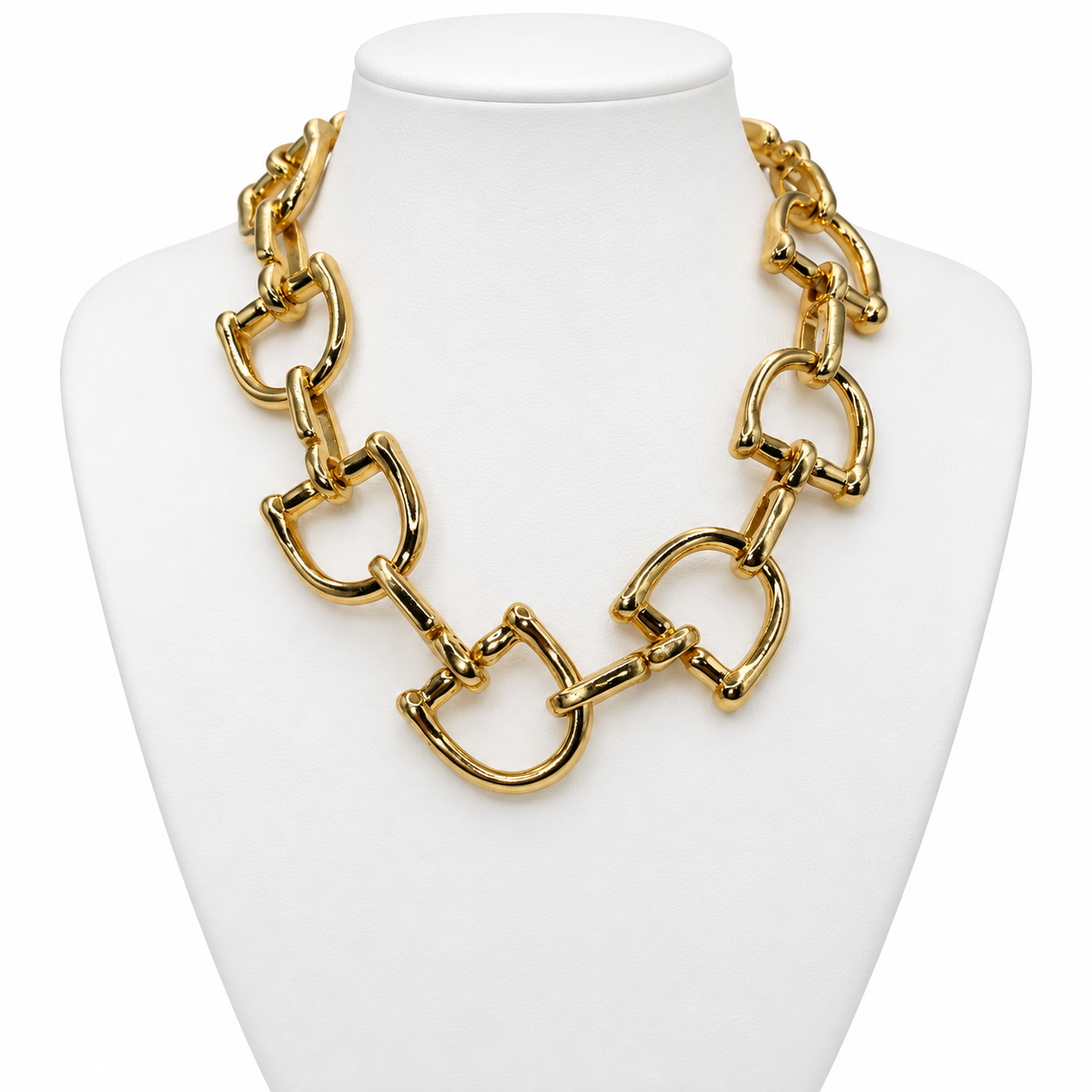 Equestrian Glam Horsebit Link Necklace