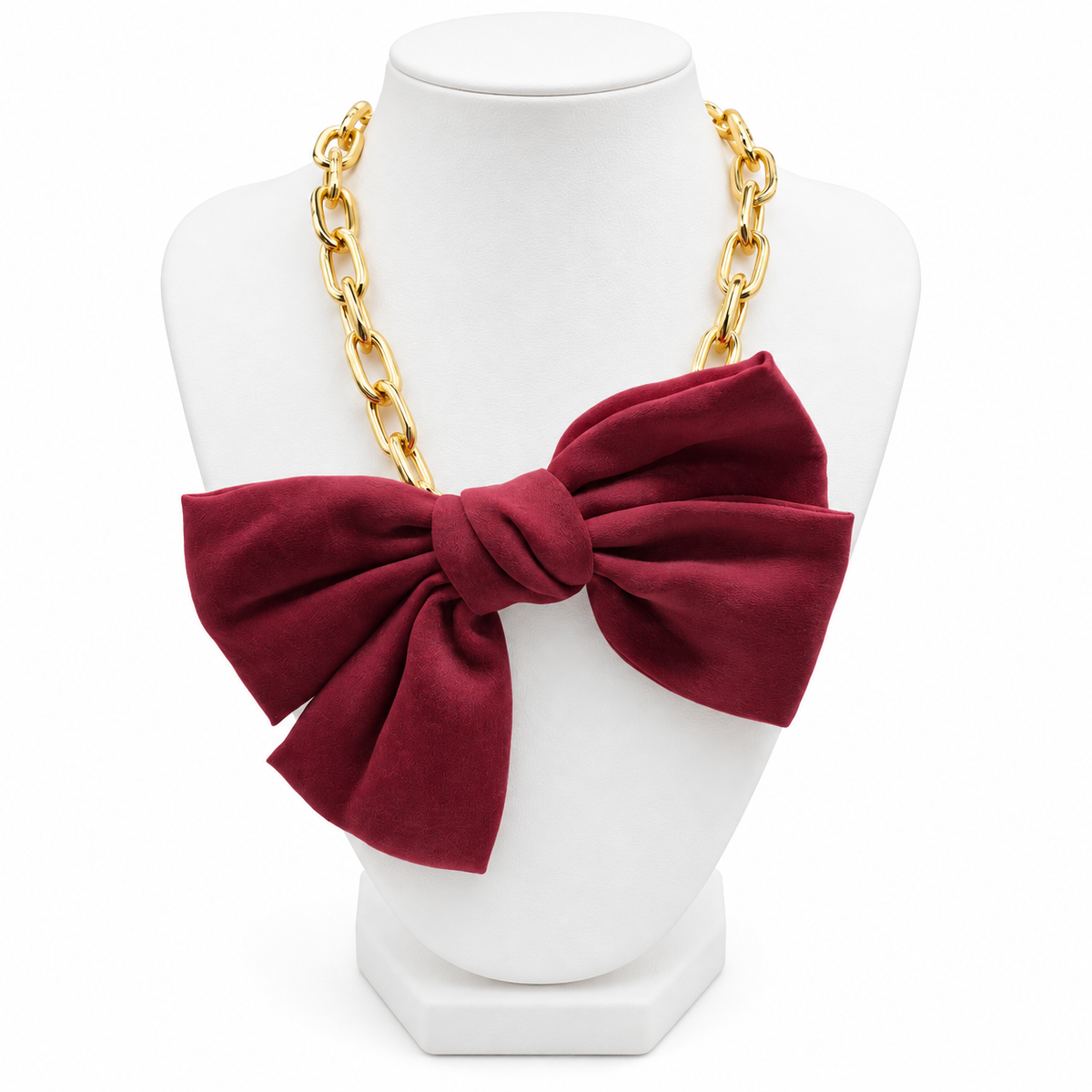 Iced Silk Luxe Bow Necklace