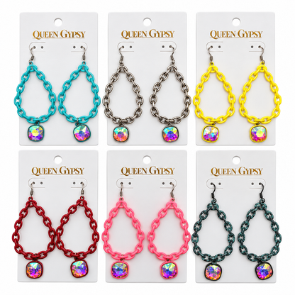 Color Pop Chain Earrings