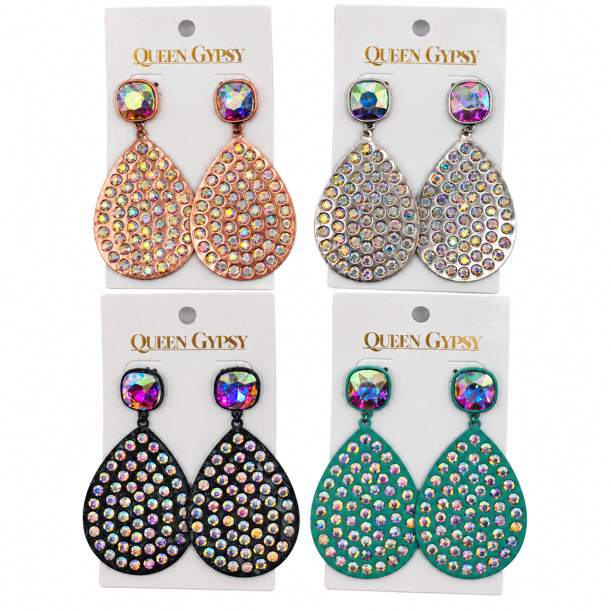 Rhinestone Rodeo Teardrop Earrings