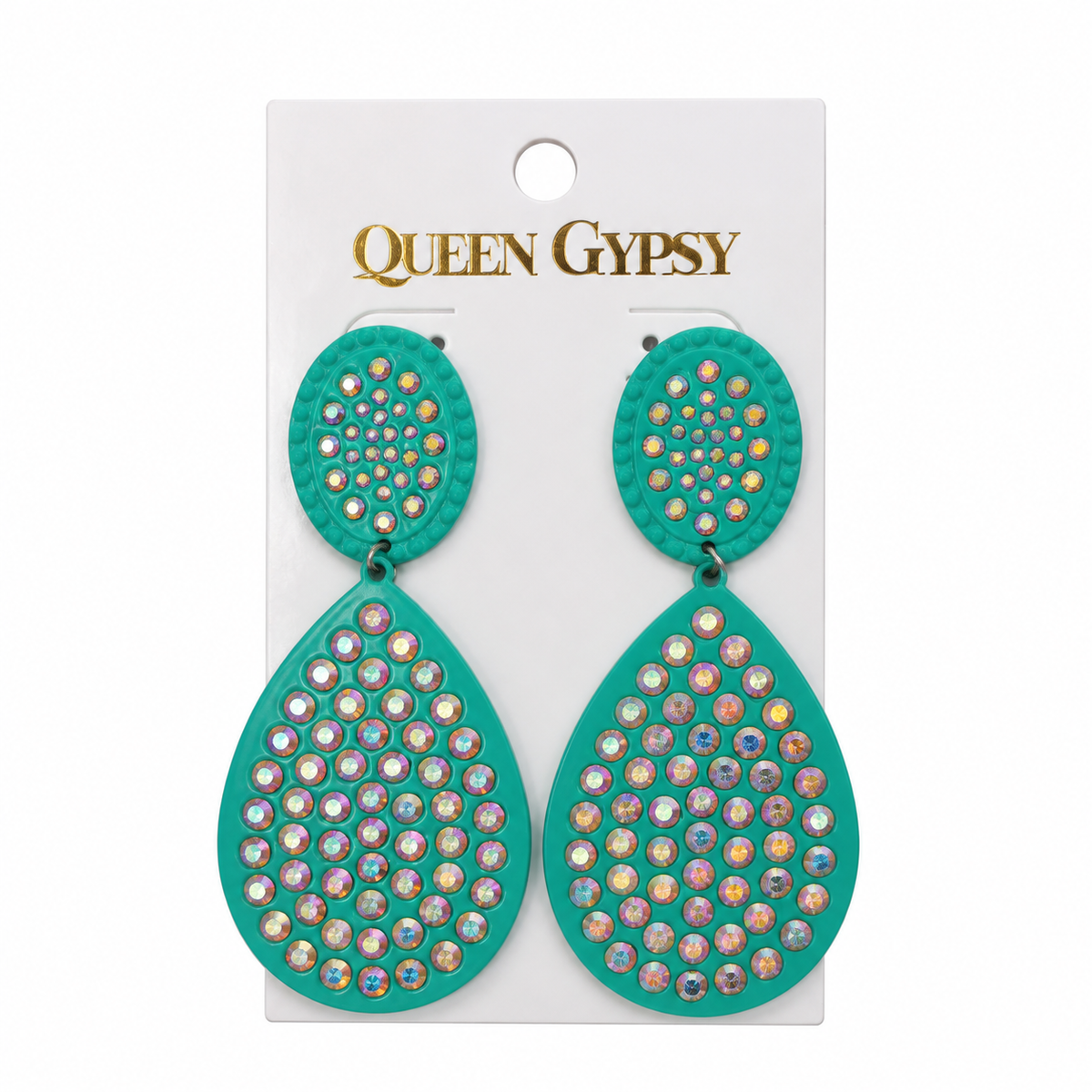 Disco Rodeo Rhinestone Teardrop Earrings