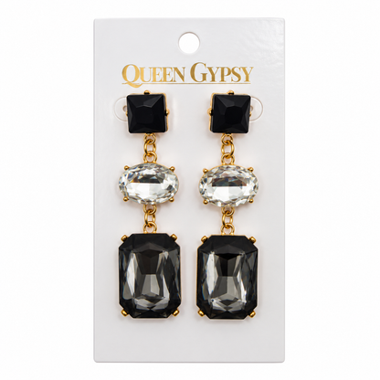 Sovereign Jewel Triple Drop Earrings