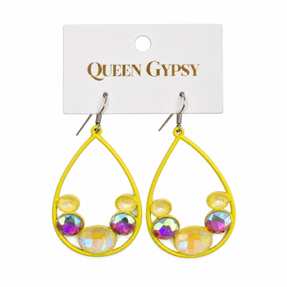 Bright Side Crystal Teardrop Earrings